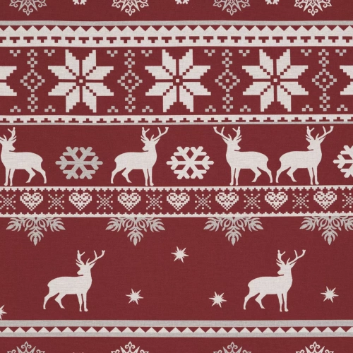 Ropa de cama de Navidad Oslo Eurofirany rojo - algodón ranforce, reversible