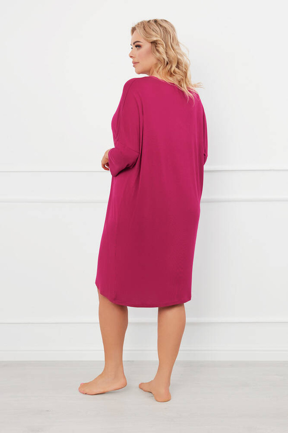 Natura 3/4 camisón Moda Italiana - vino