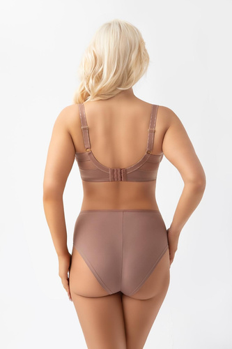 Gorsenia K566/1 VICKY Mocca Braguitas completas de microfibra y tul de talle alto