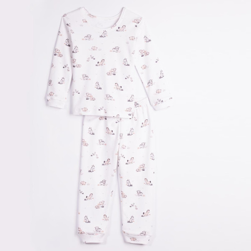 228036 Nicol FARMA Pijama infantil 100% algodón manga larga con animales