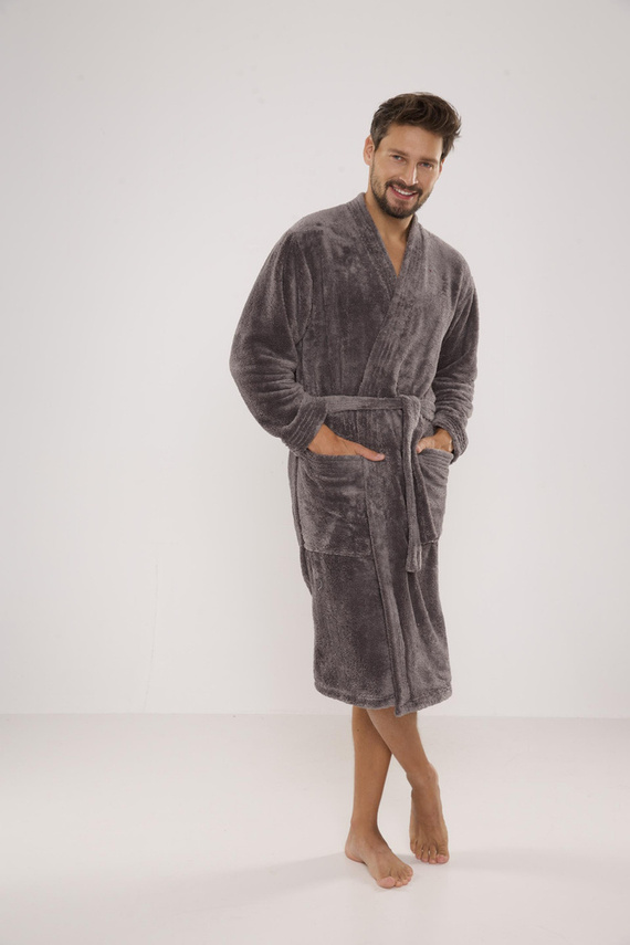 391 Albornoz de hombre Hugo De lafense - gris