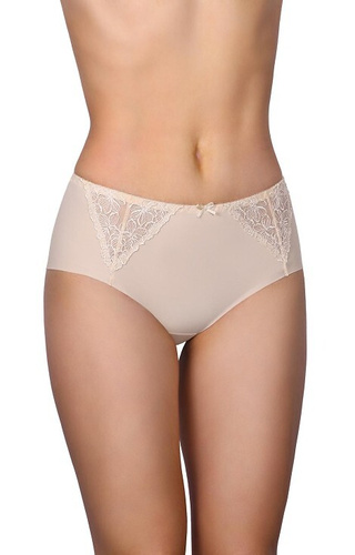 58 braguita Modo beige de microfibra con cordones delanteros, cortada a láser