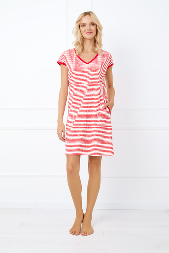 Flota camisa manga corta mujer Moda Italiana - estampado rojo