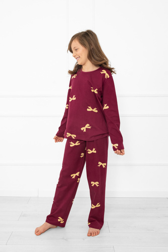 Kwadro Italian Fashion pijama de niña - algodón, manga larga, lazos