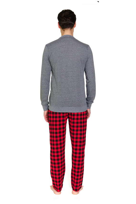 7344 Pijama de hombre gris oscuro Doctor Nap - 100% algodón