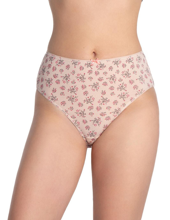 Lama L-120 BI-97 braguitas de bikini para mujer - algodón, pack de 3 en tonos beige y marrón
