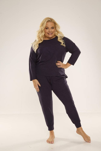 347 Paula Plus Size Pijama de Mujer De Lafense - azul marino
