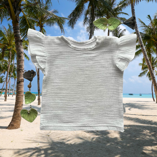 Mamatti BL50102 blusa de muselina para niña ligera algodón verano