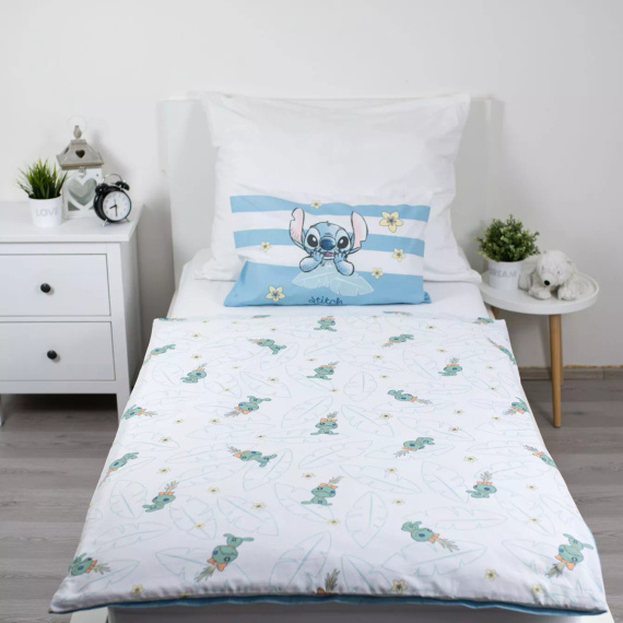 Jerry Fabrics Ropa de cama de algodón Lilo & Stitch Tropical Hugs 100x135 40x60