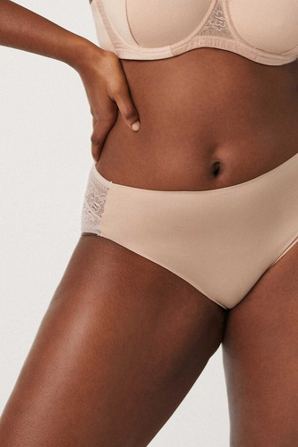 19671 Braguitas Ysabel Mora beige - de encaje, femeninas, cómodas