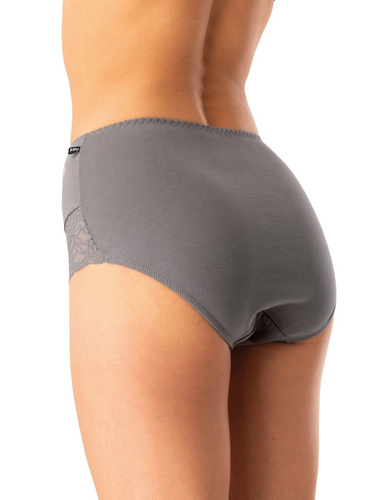 Braga de mujer Key LPF 545 gris - algodón, cómoda, 2 unidades por paquete