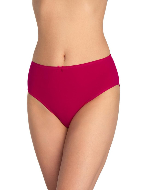 Braga de mujer L-120BI-94 Lama negro-rojo-algodón, pack de 3, cómoda y clásica