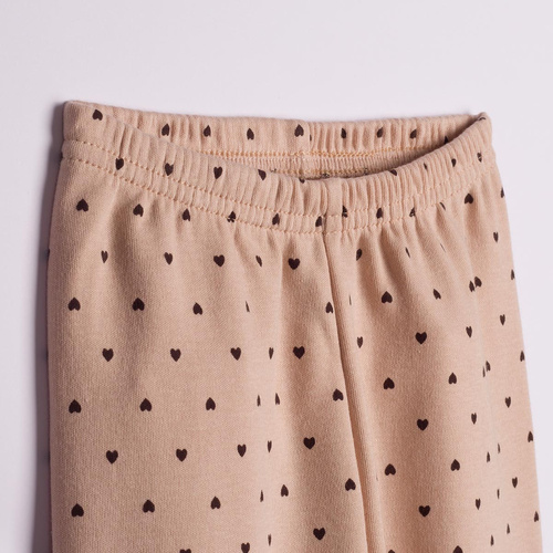Nicol Hania 226036 Pijama para niña 100% algodón Corazones beige