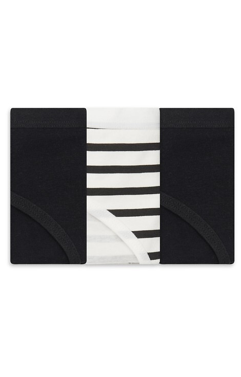 36508-K084 Henderson Braga de bikini de algodón negro para mujer, paquete de 3