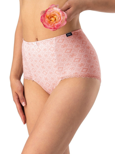 Braga de algodón para mujer Key LPM 731 negro-beige - 2 unidades por caja, corte clásico