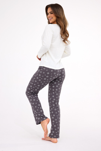 855/428 Friends Cornette pijama mujer crudo - algodón, manga larga | Elegante y confortable