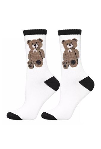 Moraj calcetines de las mujeres CSL250-938 - algodón con lindo oso de peluche