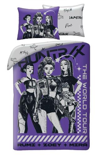 Halantex Ropa de Cama de Algodón K-POP Demon Hunters 05 140x200 70x90 Morada