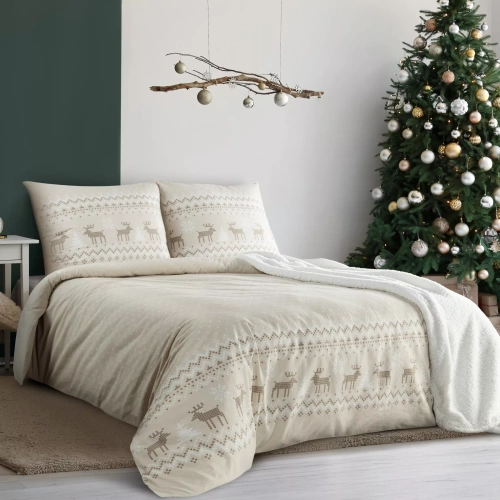 Lucas ropa de cama de Navidad Eurofirany beige - ranforce algodón, reversible