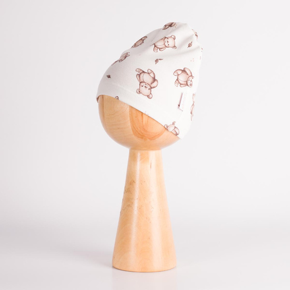 227054 Nicol BENEK Gorro para bebé 100% algodón crema con ositos