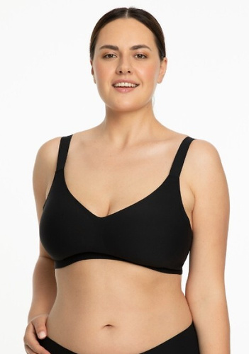 Jelly Bra Comfort Julimex negro beige - sujetador sin aros para pechos grandes