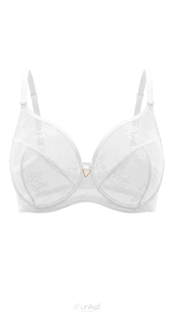 Sujetador Soft Unikat Adeli blanco de encaje, suave con aros