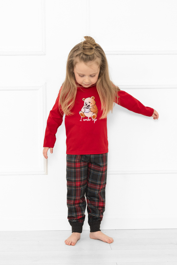 Rusoli pijama para niños Italian Fashion rojo - algodón, largo, estampado navideño