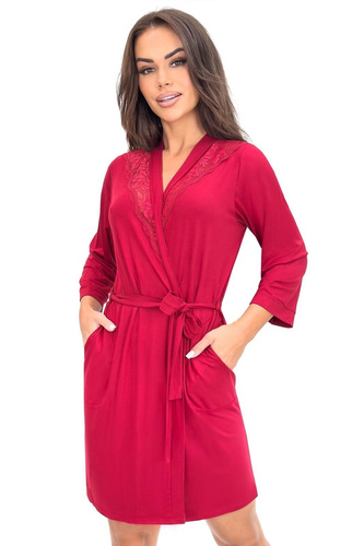 Bata mujer Sonia Donna con encaje | viscosa | manga 7/8 | cinturón