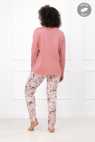 Italian Fashion Kafelia Pijama mujer Mega Soft larga flores lazo