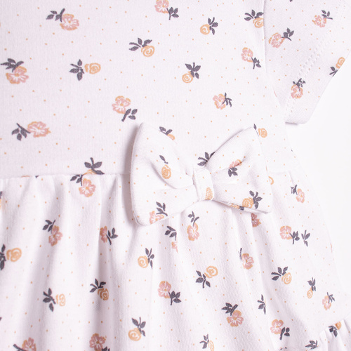 Nicol 220159 body vestido bebé niña algodón floral con volantes
