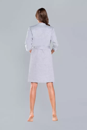 Megan Bata de mujer Moda Italiana manga 3/4 - light melange