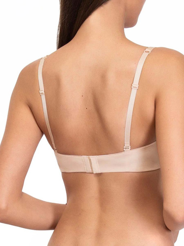 1580 Sujetador push-up Fantastic - bandeau, microfibra Sielei beige