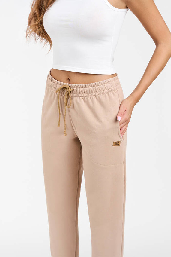 Viva Pantalones de chándal de moda para mujer - beige