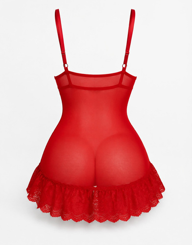 Camisón Nuit Red LivCo tul encaje mujer elegante