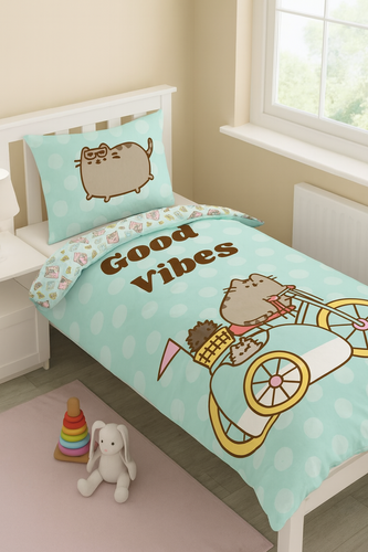 Ropa de cama de algodón menta Pusheen - Halantex PUS-2705BL