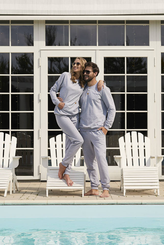 Conjunto de chándal Leader largo. manga, longitud. pantalones Moda Italiana - melange