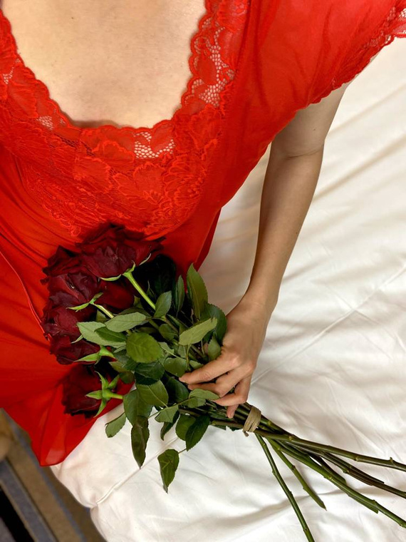 469 Camisón sin tirantes Alison Forex - rojo