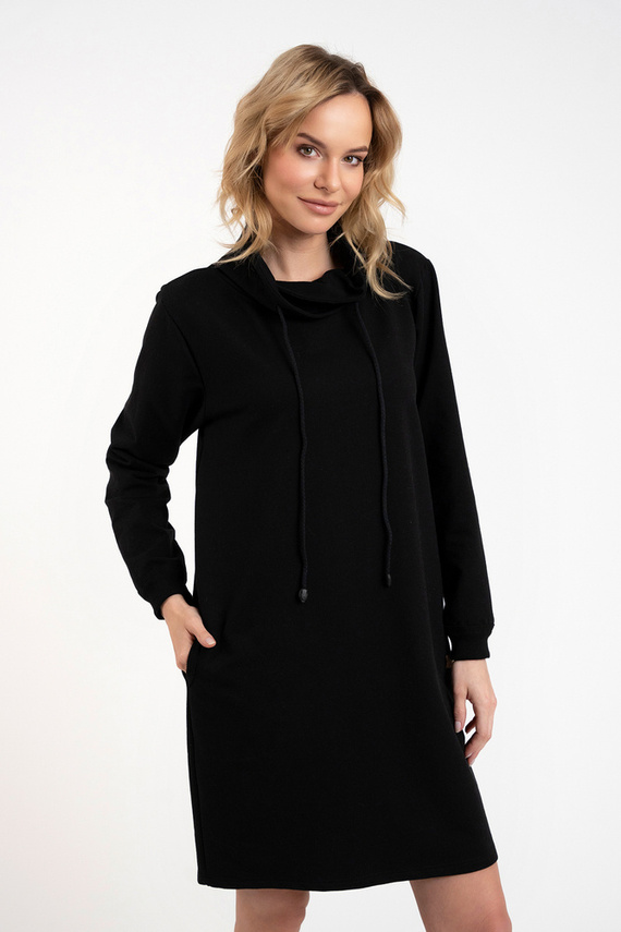 Malmo túnica de manga larga para mujer Italian Fashion - negro