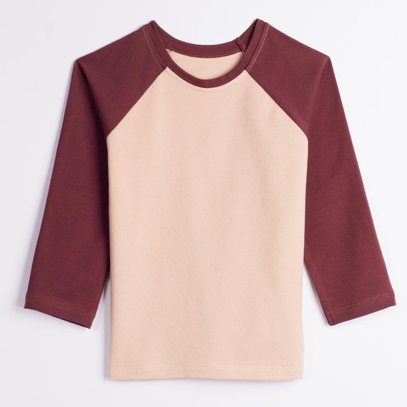 228142 Nicol FARMA Camiseta raglán para niño algodón beige-marrón