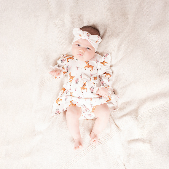 216065 Diadema Lala Nicol - algodón crema con gran lazo