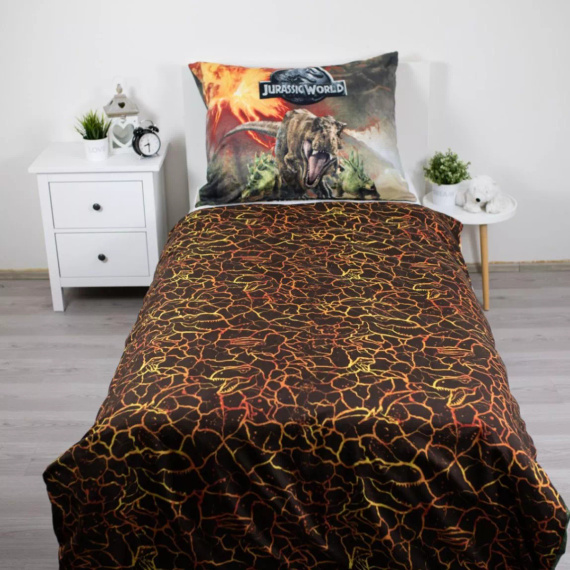 Ropa de cama 140x200 Dinosaurios Parque Jurásico Volcán 70x90 Jerry Fabrics