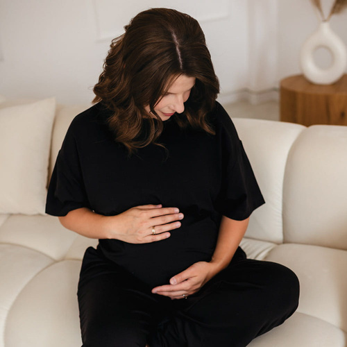 Eevi for Women Camiseta oversize negra - algodón y modal | Minimalista, cómoda