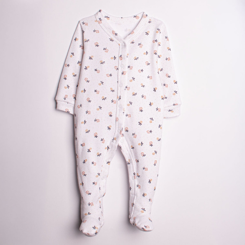 220031 Pelele bebé Nicol algodón 100% flores con pies
