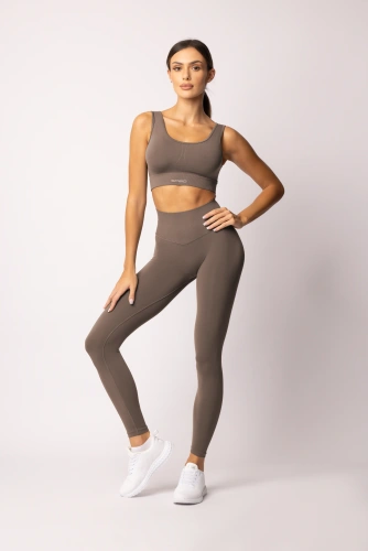 Leggings de mujer SPAIO Flex Innergy 2.0 beige - sin costuras, soporte de regeneración