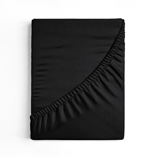 Sábana ajustable Jersey 4 Eurofirany con goma algodón elastano 190 g/m² negro