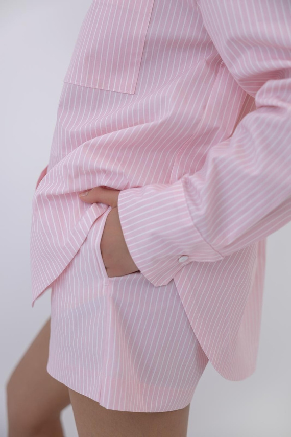 Pijama mujer Sensis Bellina rosa de algodón con botones y bolsillos