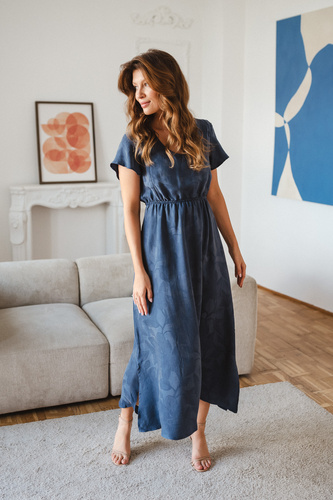 Vestido premamá y de lactancia Milk & Love Lovely Dress Long azul marino