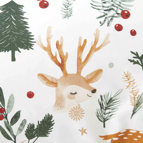 Bosque de Navidad Ropa de cama de Navidad de microsatina blanca I25 Spod Igły i Nitki - suave, lisa y duradera