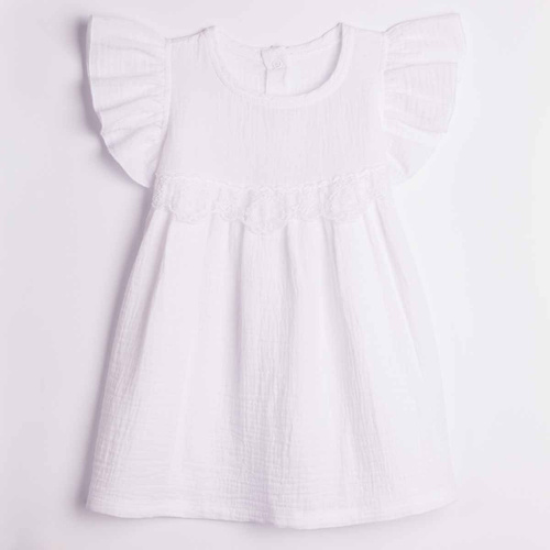 Nicol 224255 Vestido de muselina para niña 100% algodón para verano
