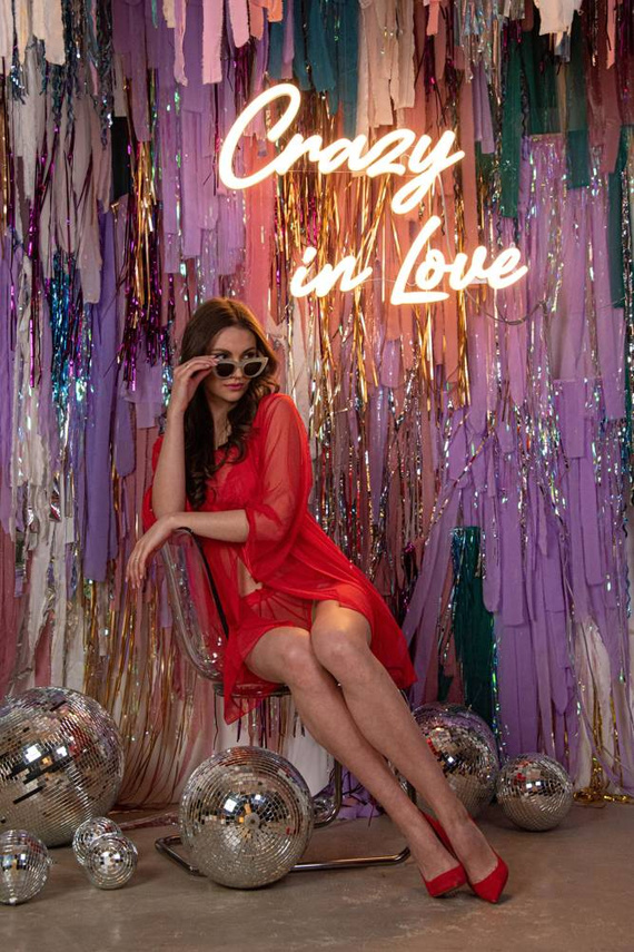 634 Camisón Florence sin tirantes + tanga Forex - rojo